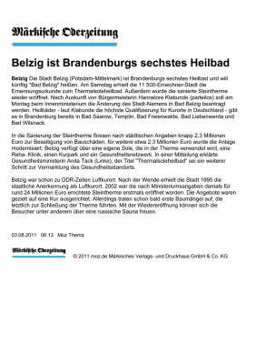 Belzig, sechstes Heilbad (03.08.2011)
